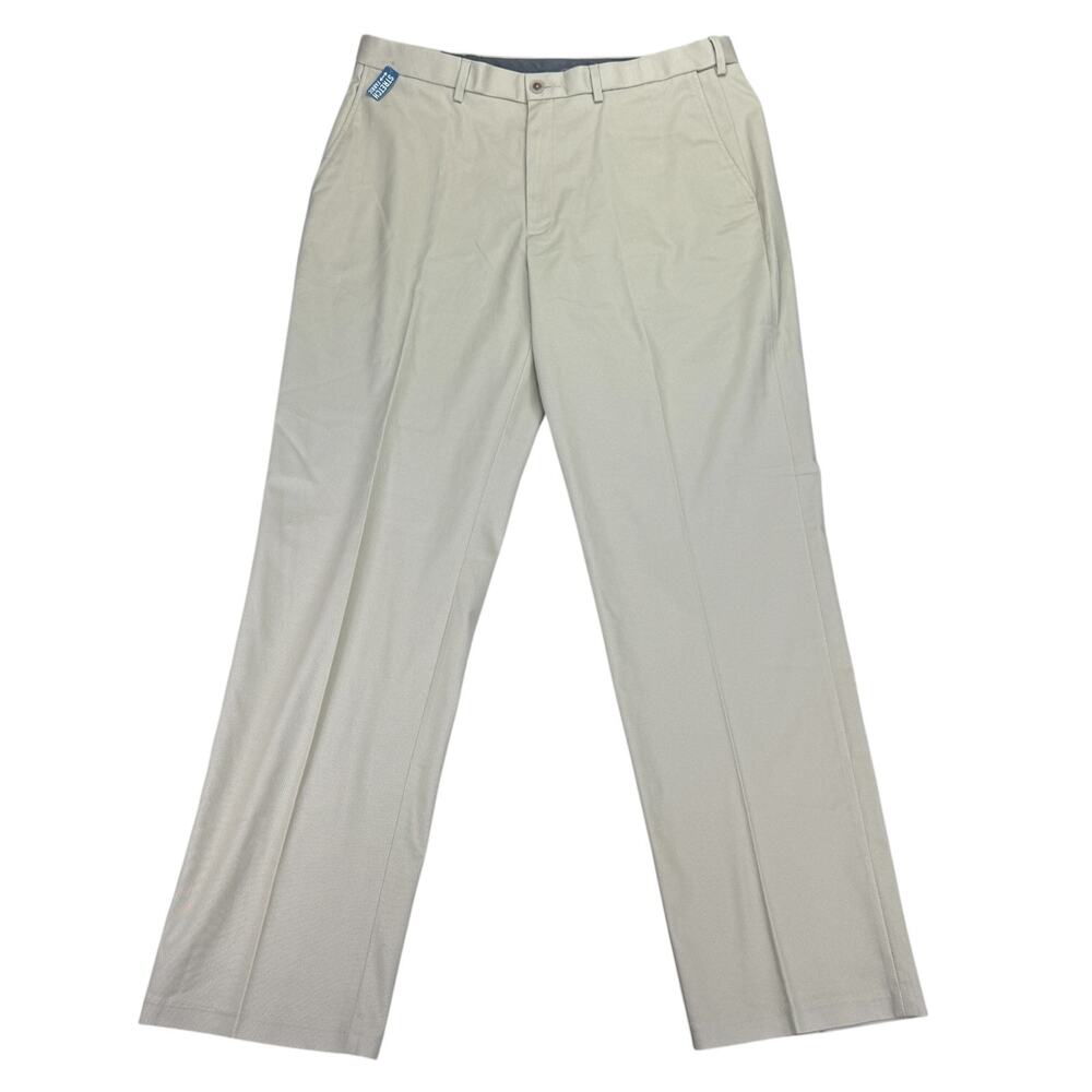 Haggar Mens Premium No Iron Classic Fit Stretch Dress Pants Sand Beige 38x34
